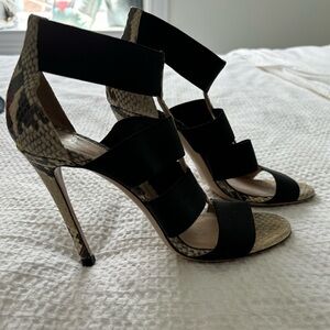 M. Gemi Snakeskin Stilettos